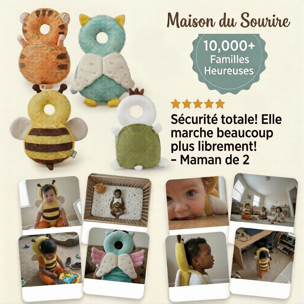 Coussin protège-tête bébé anti-chute Maison du Sourire