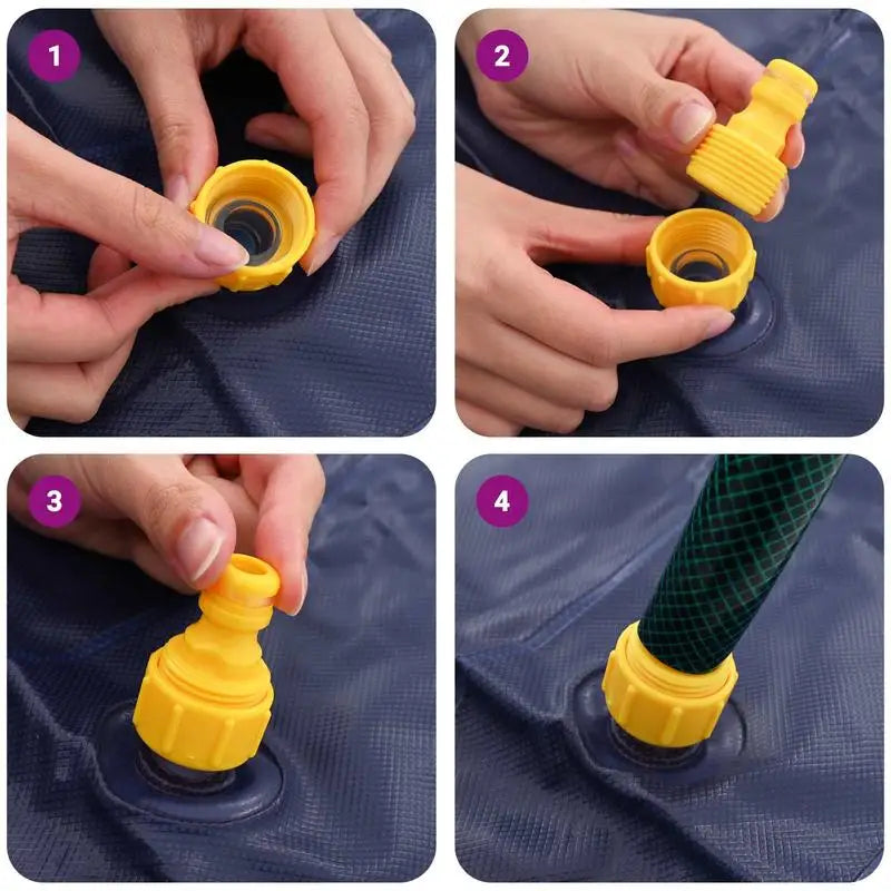 Tapis d'eau à jet AquaSplash plié pour le rangement